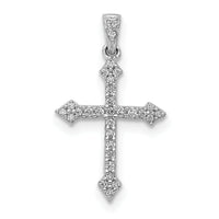 14k White Gold 1/10ct. Diamond Cross Pendant-PM5072-010-WA