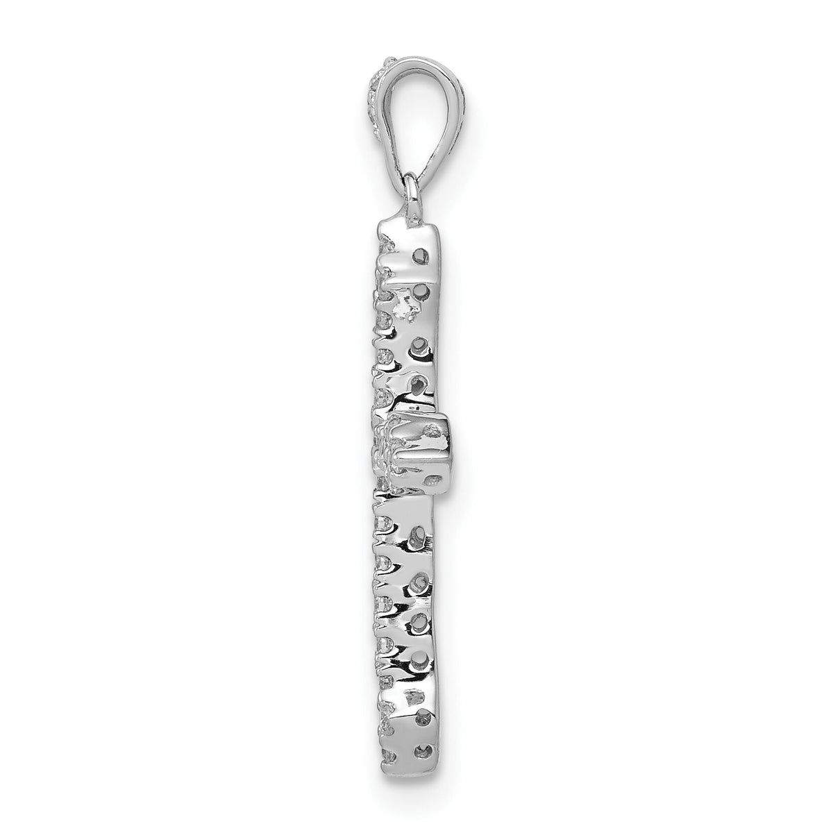 14k White Gold 1/4ct. Diamond Cross Pendant-PM5072-025-WA