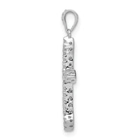 14k White Gold 1/4ct. Diamond Cross Pendant-PM5072-025-WA