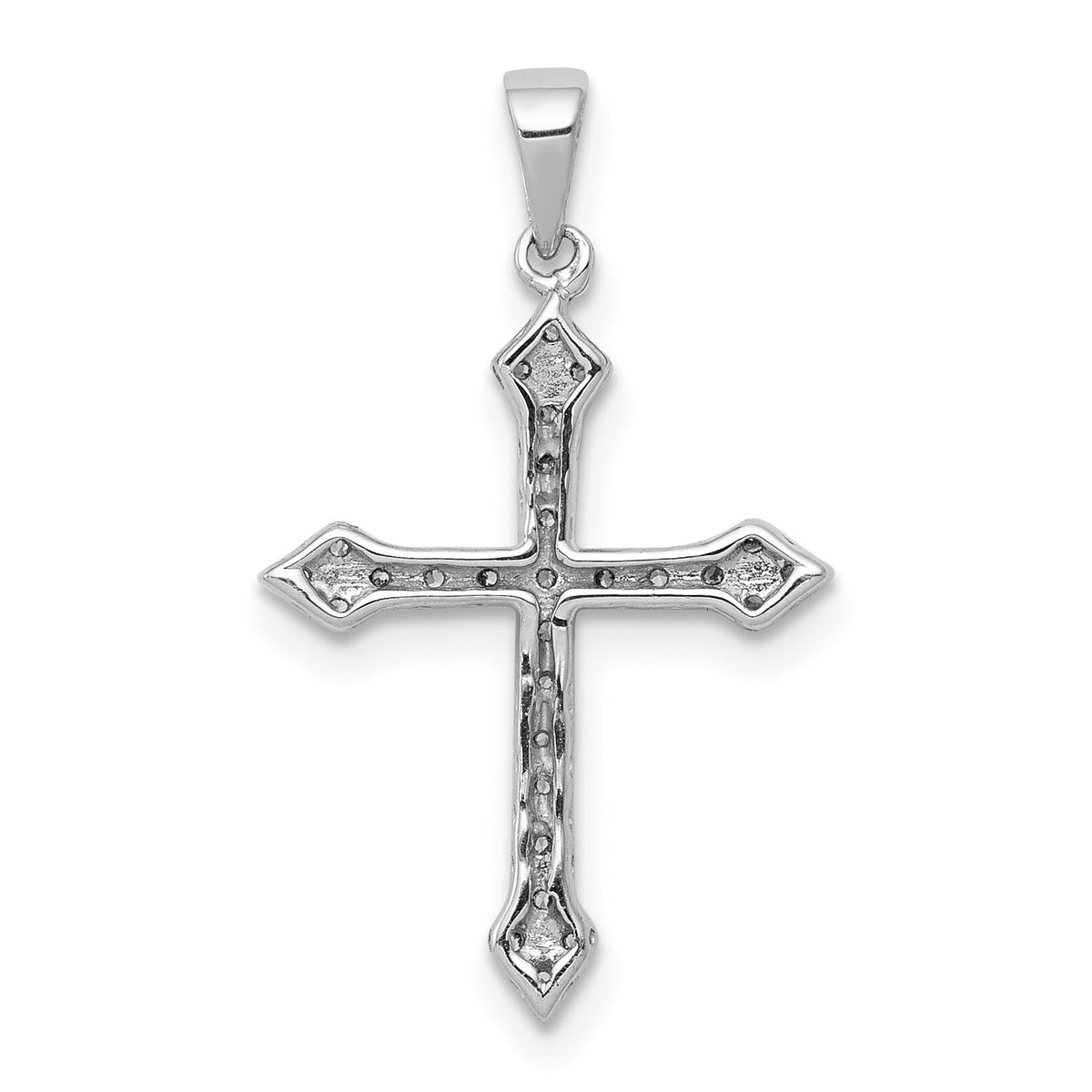 14k White Gold 1/4ct. Diamond Cross Pendant-PM5072-025-WA