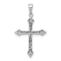 14k White Gold 1/4ct. Diamond Cross Pendant-PM5072-025-WA