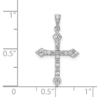 14k White Gold 1/4ct. Diamond Cross Pendant-PM5072-025-WA