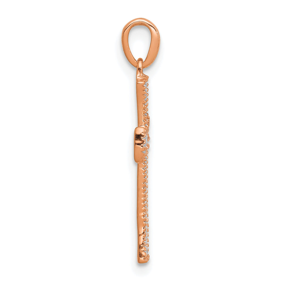 14k Rose Gold Diamond Pendant-PM5074-010-RA