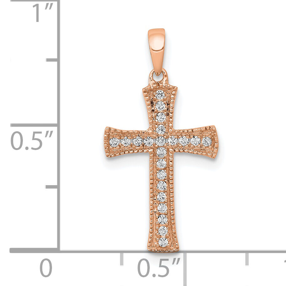 14k Rose Gold Diamond Pendant-PM5074-010-RA