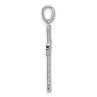 14k White Gold 1/10ct. Diamond Cross Pendant-PM5074-010-WA