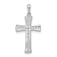 14k White Gold 1/10ct. Diamond Cross Pendant-PM5074-010-WA