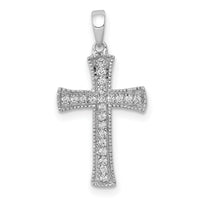 14k White Gold 1/10ct. Diamond Cross Pendant-PM5074-010-WA