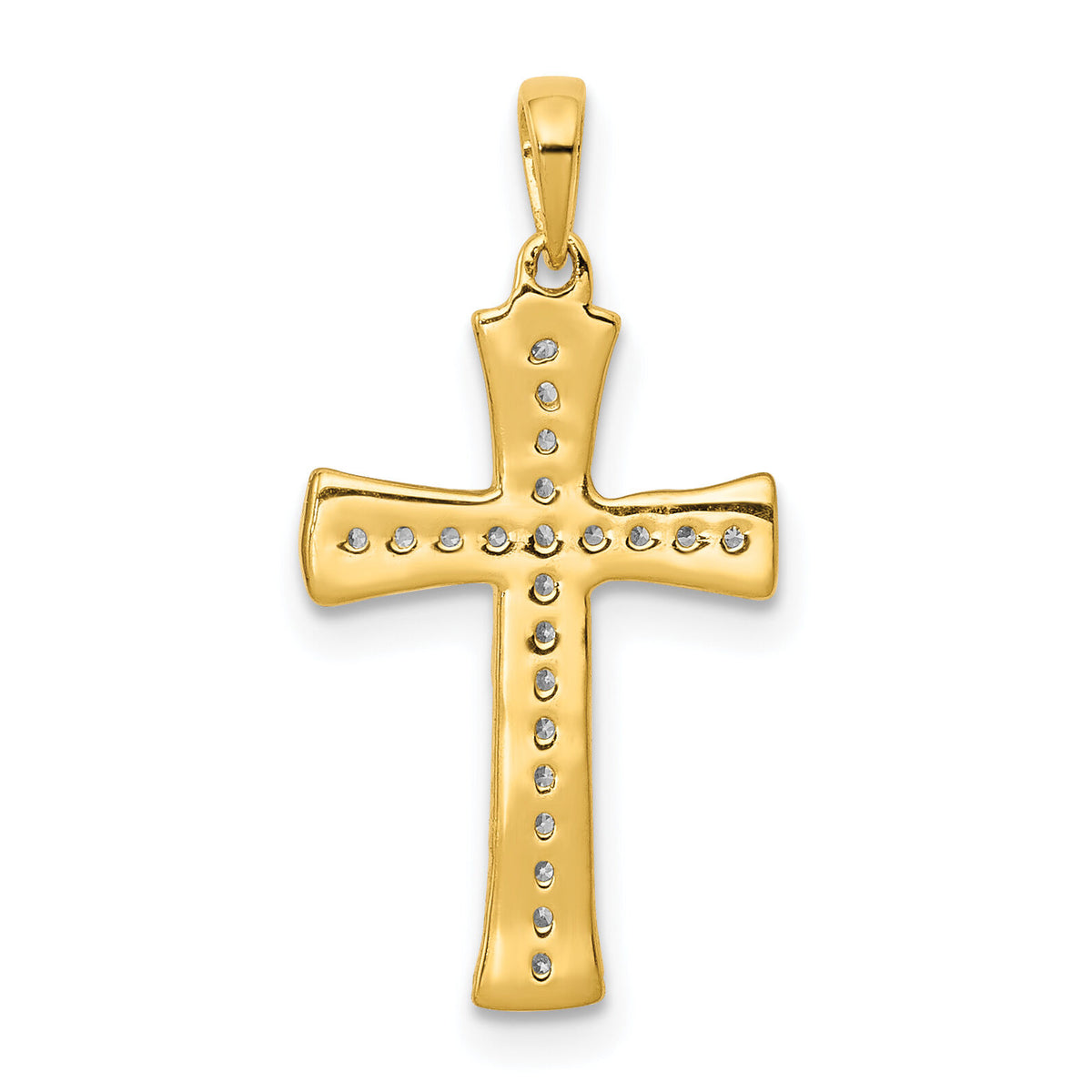 14k  1/10ct. Diamond Cross Pendant-PM5074-010-YA