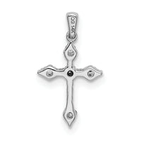 14k White Gold 1/15ct. Diamond Cross Pendant-PM5076-008-WA