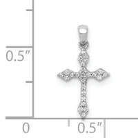 14k White Gold 1/15ct. Diamond Cross Pendant-PM5076-008-WA