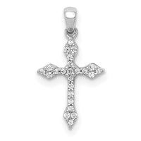 14k White Gold 1/15ct. Diamond Cross Pendant-PM5076-008-WA