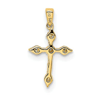 14k 1/15ct. Diamond Cross Pendant-PM5076-008-YA