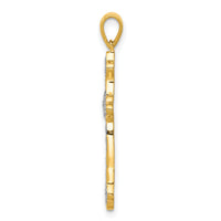 14k 1/10ct. Diamond Cross Pendant-PM5077-010-YA
