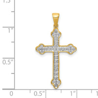 14k 1/10ct. Diamond Cross Pendant-PM5077-010-YA