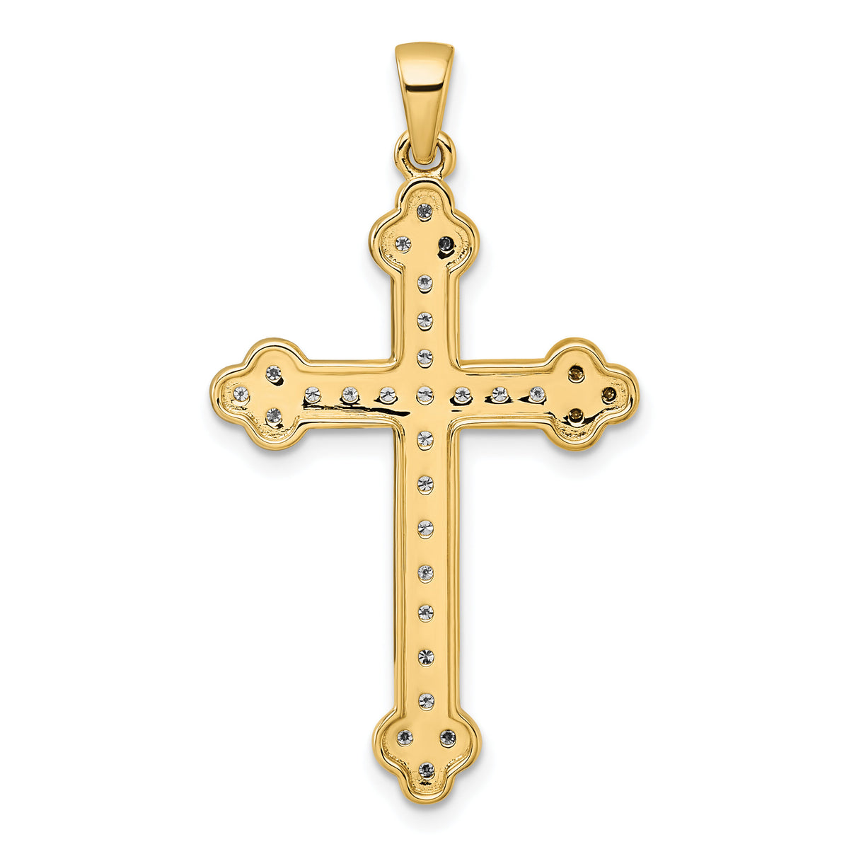 14k 1/4ct. Diamond Cross Pendant-PM5077-025-YA