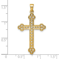 14k 1/4ct. Diamond Cross Pendant-PM5077-025-YA