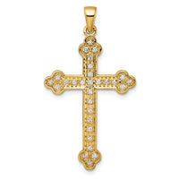 14k 1/4ct. Diamond Cross Pendant-PM5077-025-YA