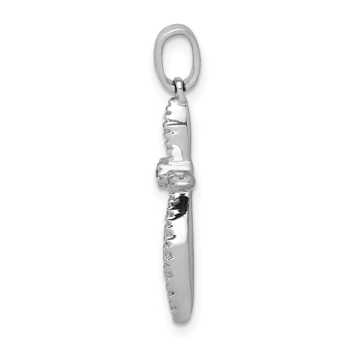 14k White Gold 1/6ct. Diamond Cross Pendant-PM5079-016-WA