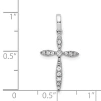 14k White Gold 1/6ct. Diamond Cross Pendant-PM5079-016-WA