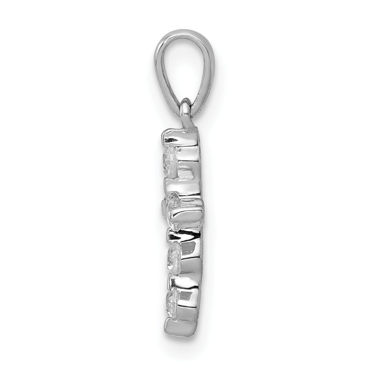 14k White Gold 1/6ct. Diamond Cross Pendant-PM5080-016-WA