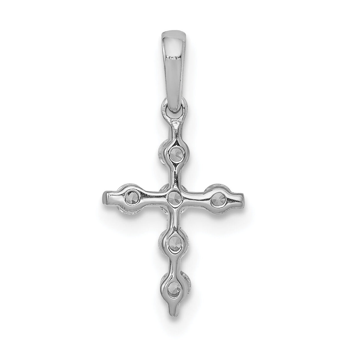 14k White Gold 1/6ct. Diamond Cross Pendant-PM5080-016-WA