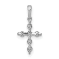 14k White Gold 1/6ct. Diamond Cross Pendant-PM5080-016-WA