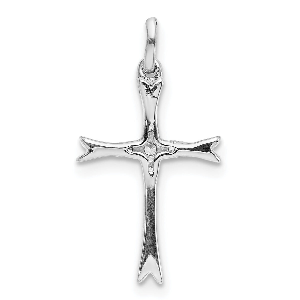 14k White Gold 1/15ct. Diamond Cross Pendant-PM5081-008-WA