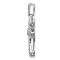14k White Gold 1/10ct. Diamond Fancy Cross Pendant-PM5088-010-WA