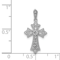 14k White Gold 1/10ct. Diamond Fancy Cross Pendant-PM5088-010-WA