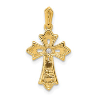 14k 1/10ct. Diamond Fancy Cross Pendant-PM5088-010-YA