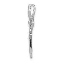 14k White Gold 1/15ct. Diamond Cross Chain Slide-PM5089-008-WA