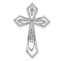 14k White Gold 1/15ct. Diamond Cross Chain Slide-PM5089-008-WA