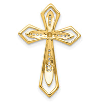 14k 1/15ct. Diamond Cross Chain Slide-PM5089-008-YA