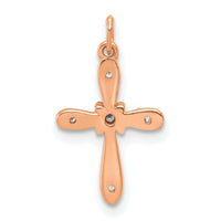 14k Rose Gold .03ct. Diamond Cross Charm-PM5091-003-RA