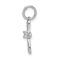 14k White Gold .03ct. Diamond Cross Charm-PM5091-003-WA