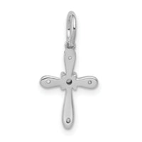 14k White Gold .03ct. Diamond Cross Charm-PM5091-003-WA