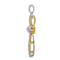 14k Two-tone 1/3ct. Diamond Passion Cross Pendant-PM5096-033-YWA