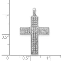 14k White Gold 1/2ct. Diamond Latin Cross Pendant-PM5098-050-WA