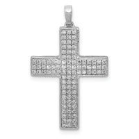 14k White Gold 1/2ct. Diamond Latin Cross Pendant-PM5098-050-WA