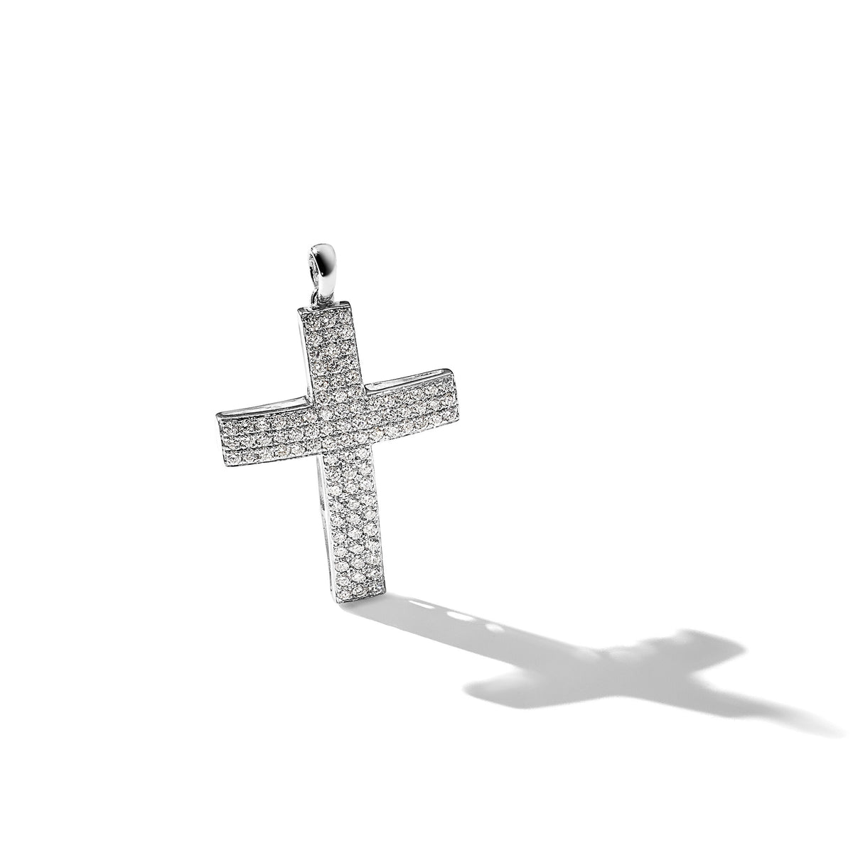 14k White Gold 1/2ct. Diamond Latin Cross Pendant-PM5098-050-WA