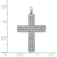 14k White Gold 1ct. Diamond Latin Cross Pendant-PM5098-100-WA
