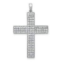 14k White Gold 1ct. Diamond Latin Cross Pendant-PM5098-100-WA