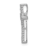 14k White Gold 1/4ct. Diamond Cross Chain Slide-PM5102-025-WA
