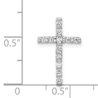 14k White Gold 1/4ct. Diamond Cross Chain Slide-PM5102-025-WA