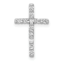 14k White Gold 1/4ct. Diamond Cross Chain Slide-PM5102-025-WA