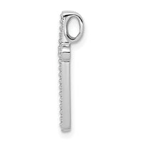14k White Gold 1/10ct. Diamond Cross Chain Slide-PM5103-010-WA