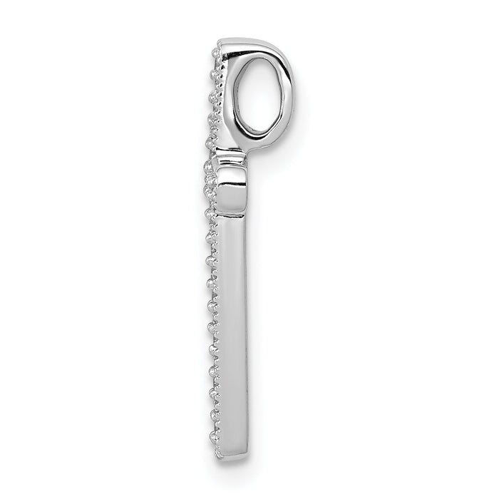 14k White Gold 1/10ct. Diamond Cross Chain Slide-PM5103-010-WA