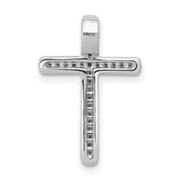 14k White Gold 1/10ct. Diamond Cross Chain Slide-PM5103-010-WA