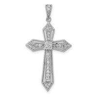 14k White Gold 1/3ct. Diamond Passion Cross Pendant-PM5104-033-WA