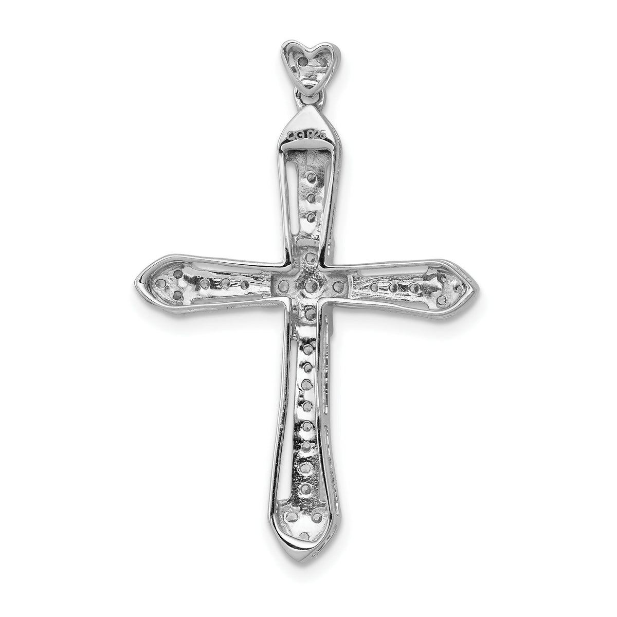 14k White Gold 1/3ct. Diamond Cross Pendant-PM5105-033-WA